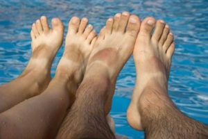 Feet out in the open