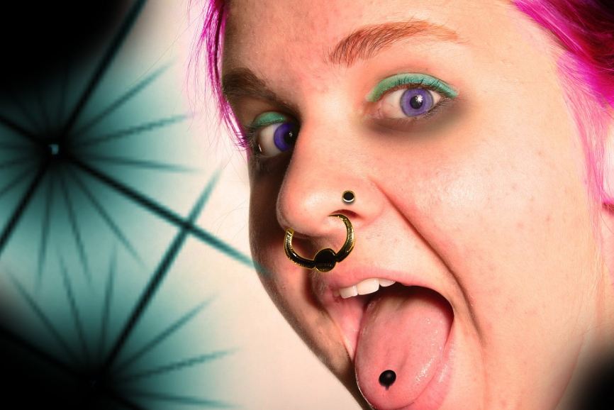 Tongue piercing is a bad habit for teeth health. 