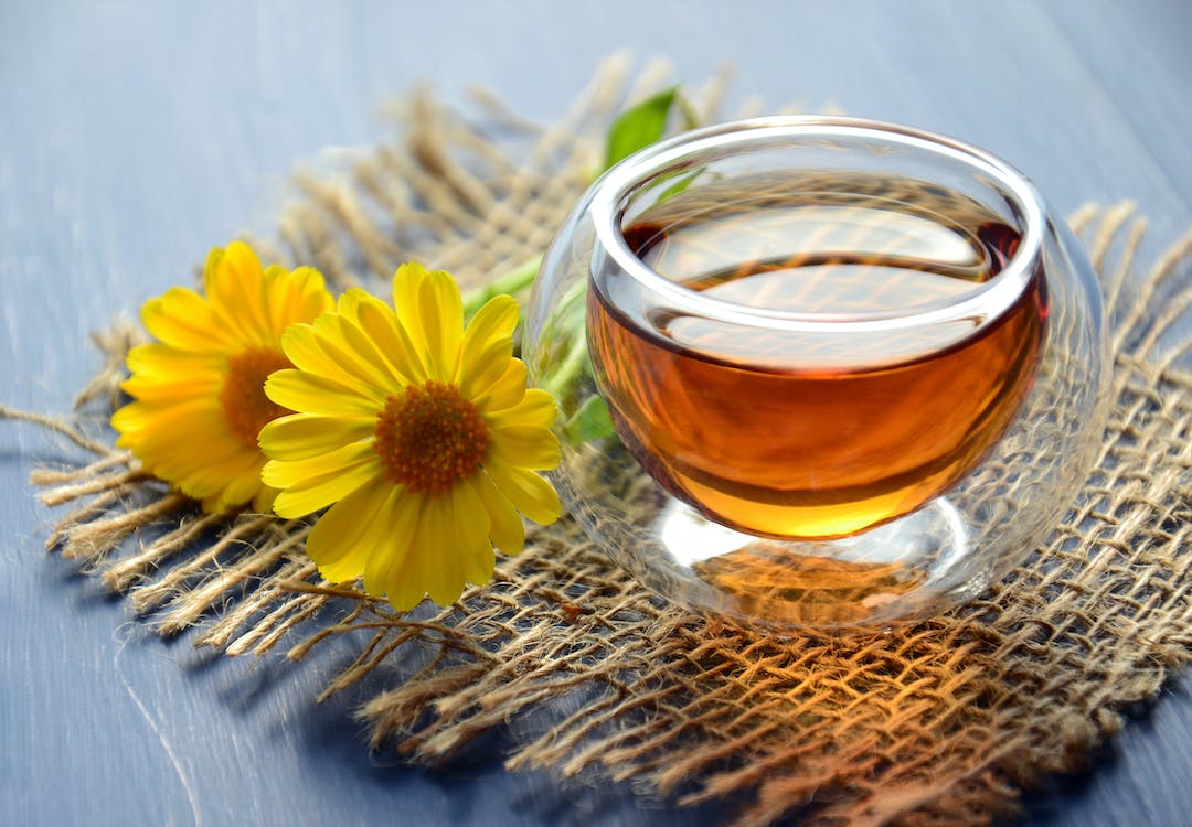 a cup of chamomile tea