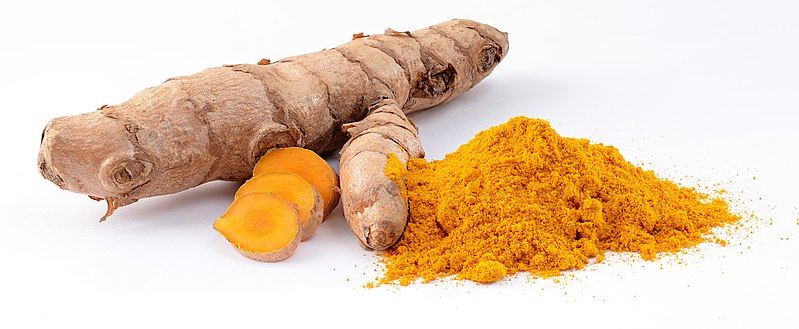 Turmeric rhizome and powder