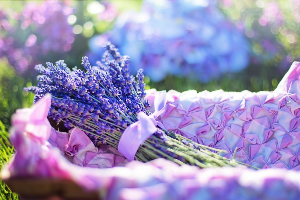 Lavender on a basket