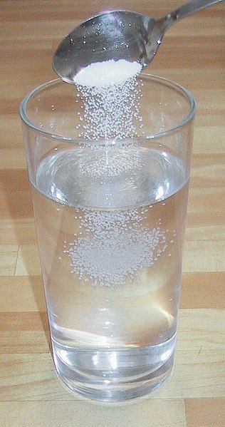 Salt in water solution liquid